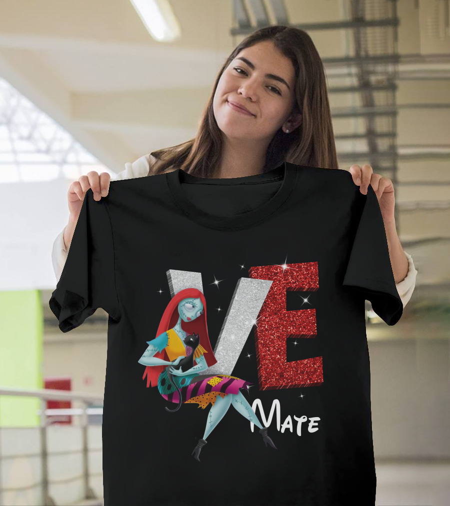 Sally Love Mate Red Black Cat T-Shirt