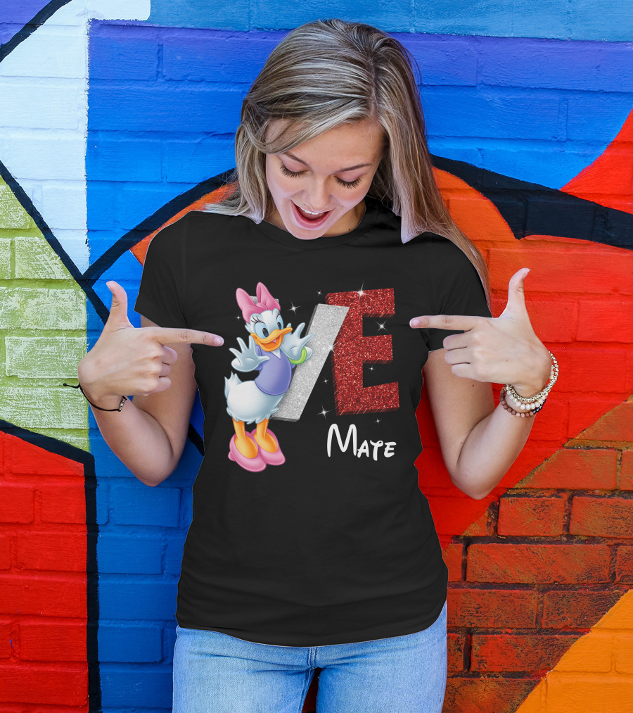Daisy Duck Love Mate Sparkling Style T-Shirt