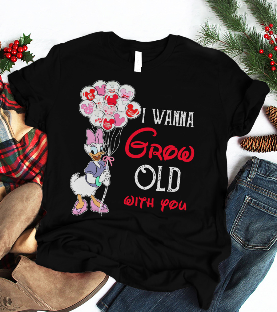 I Wanna Grow Old With You Daisy Balloons T-Shirt