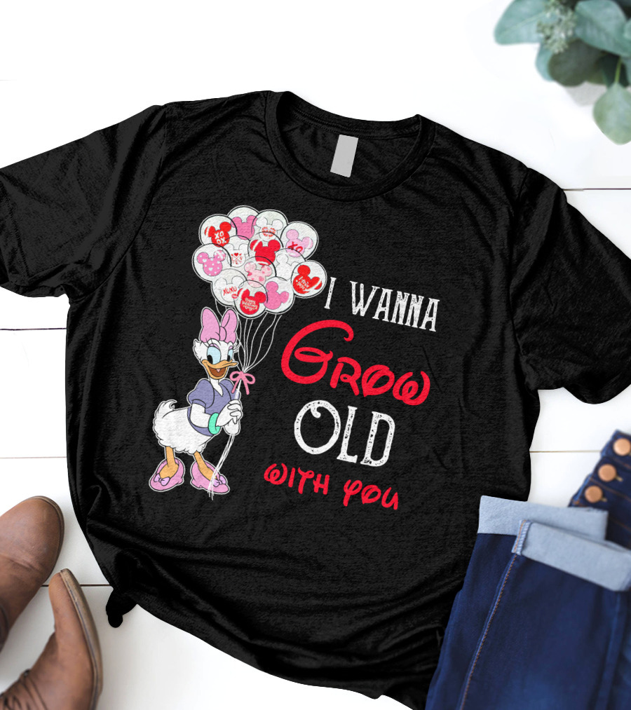 I Wanna Grow Old With You Daisy Balloons T-Shirt