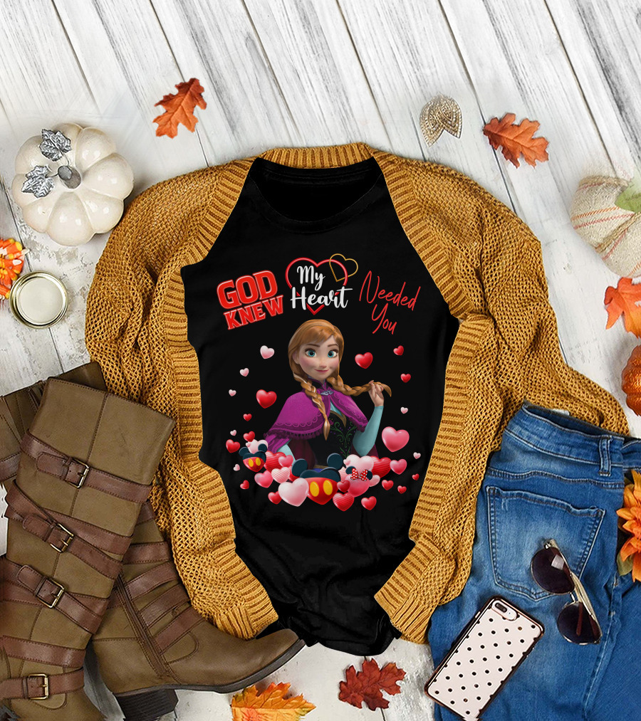 God Knew My Heart Needed You Anna Hearts Disney T-Shirt