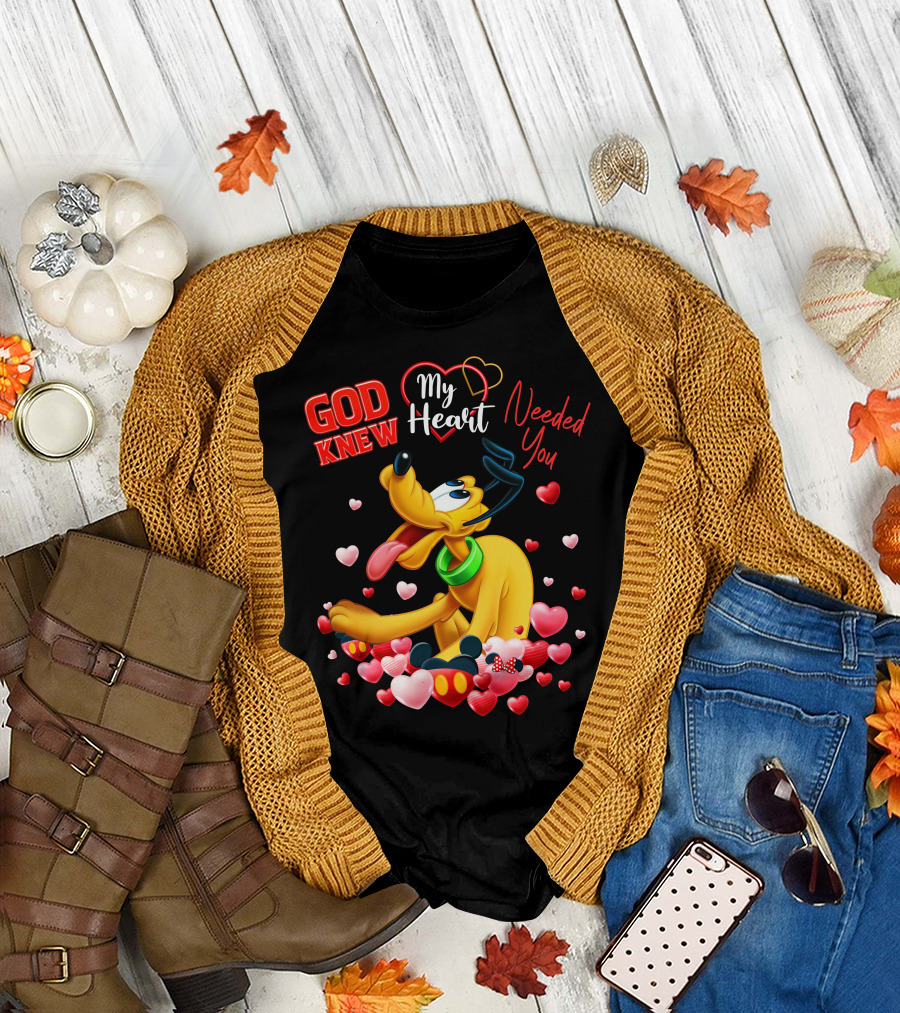 God Knew My Heart Needed You Pluto Hearts T-Shirt