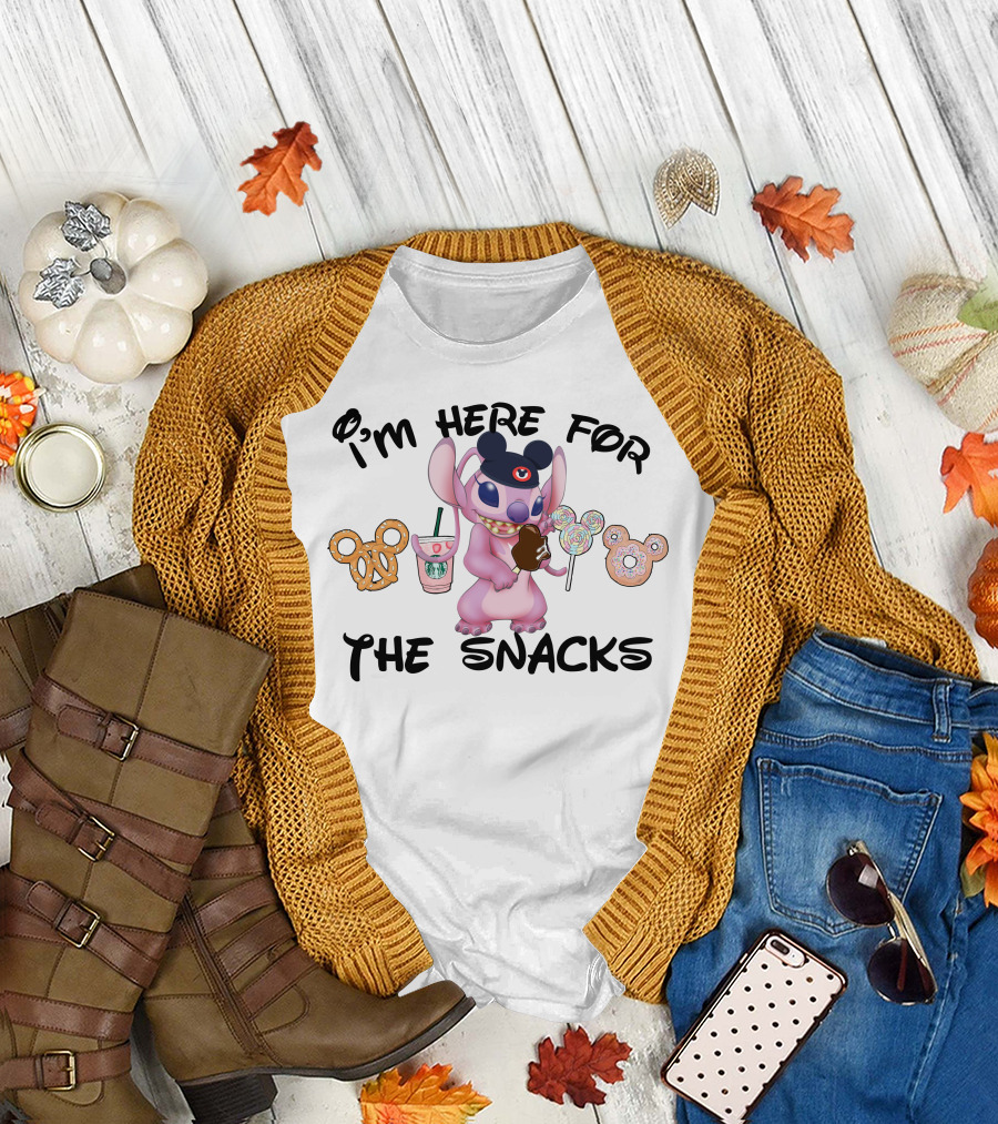 I'm Here For The Snacks Stitch Disney-Inspired Mouse Ears Treats T-Shirt