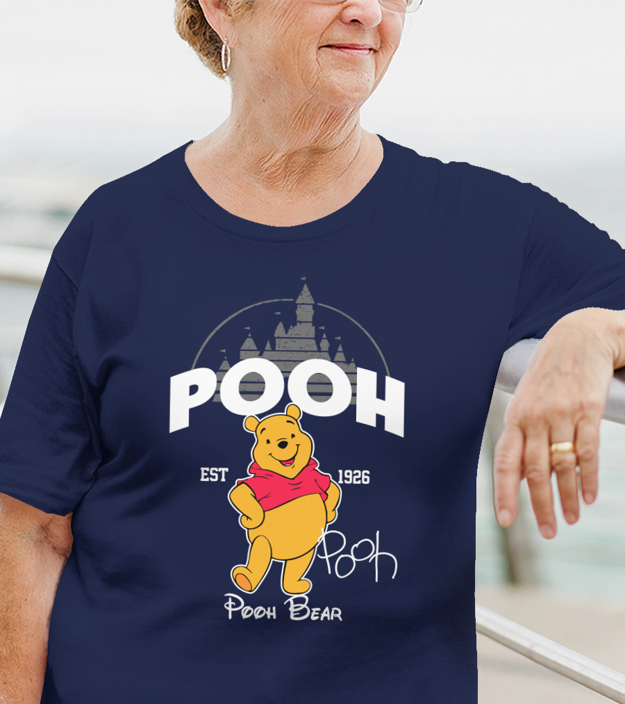 Pooh Bear Est 1926 Castle Backdrop T-Shirt