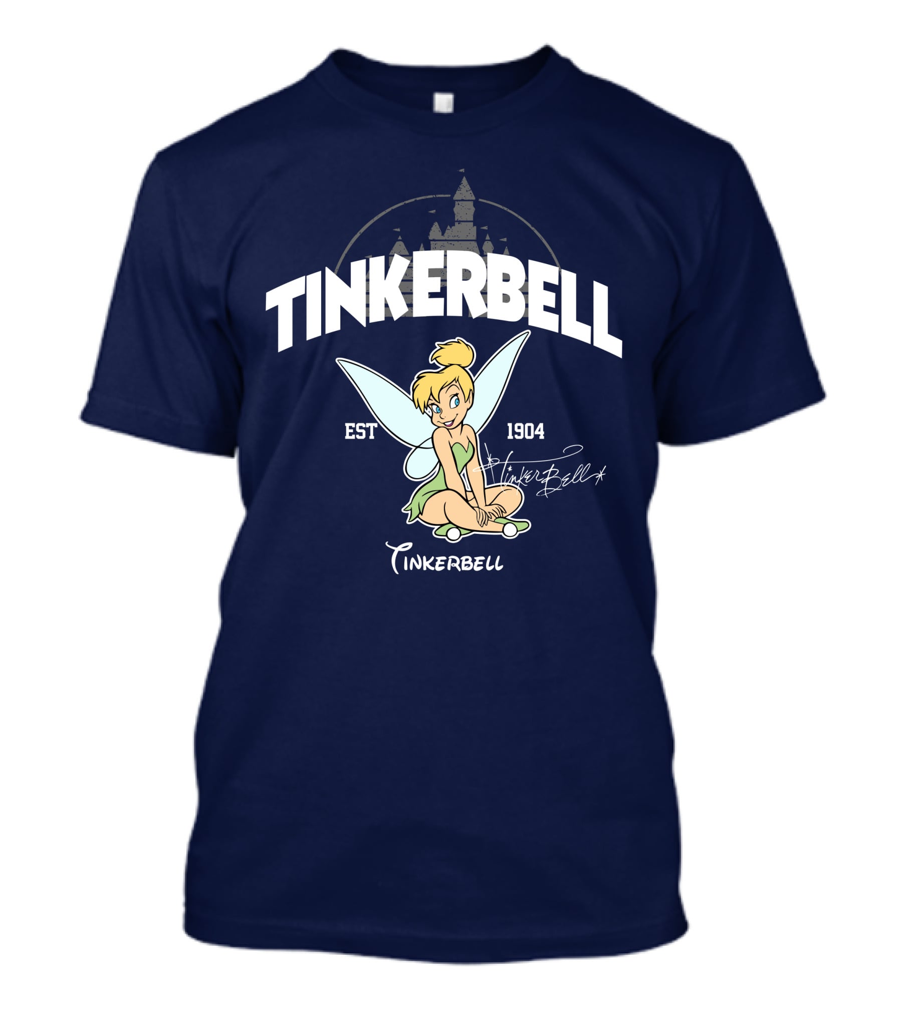 Tinkerbell Est 1904 Castle Background Disney Classic T-Shirt