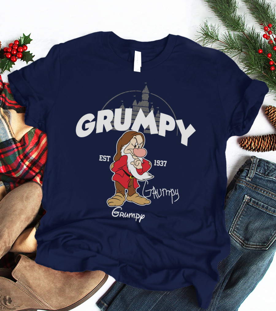 Grumpy Est 1937 Disney Castle Dwarf Snow White T-Shirt