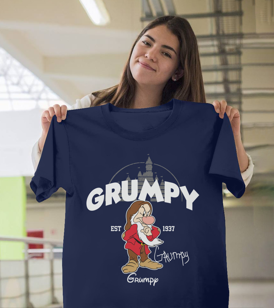 Grumpy Est 1937 Disney Castle Dwarf Snow White T-Shirt