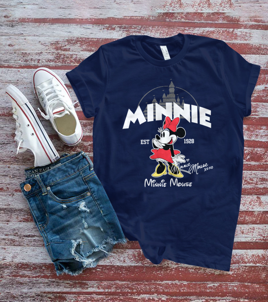 Minnie Mouse Est 1928 Mickey Disney Castle T-Shirt