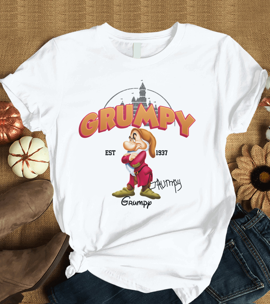 Grumpy Est 1937 Seven Dwarfs Character Disney T-Shirt