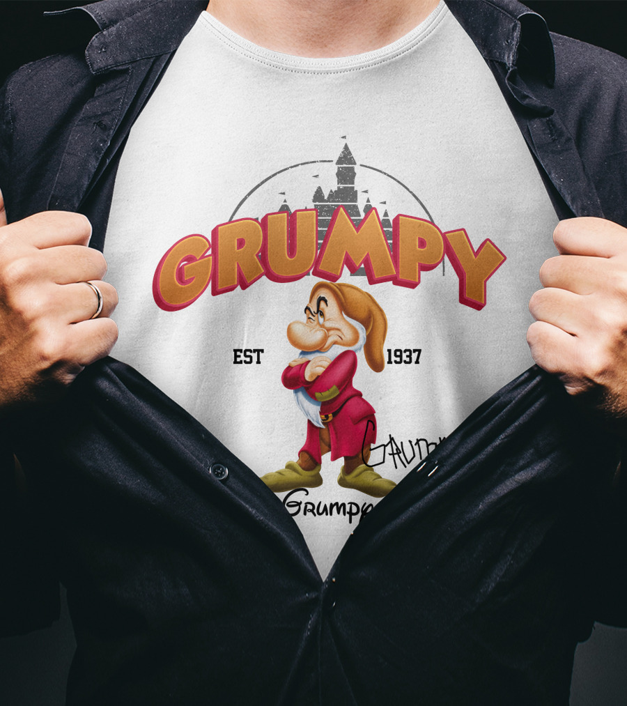Grumpy Est 1937 Seven Dwarfs Character Disney T-Shirt