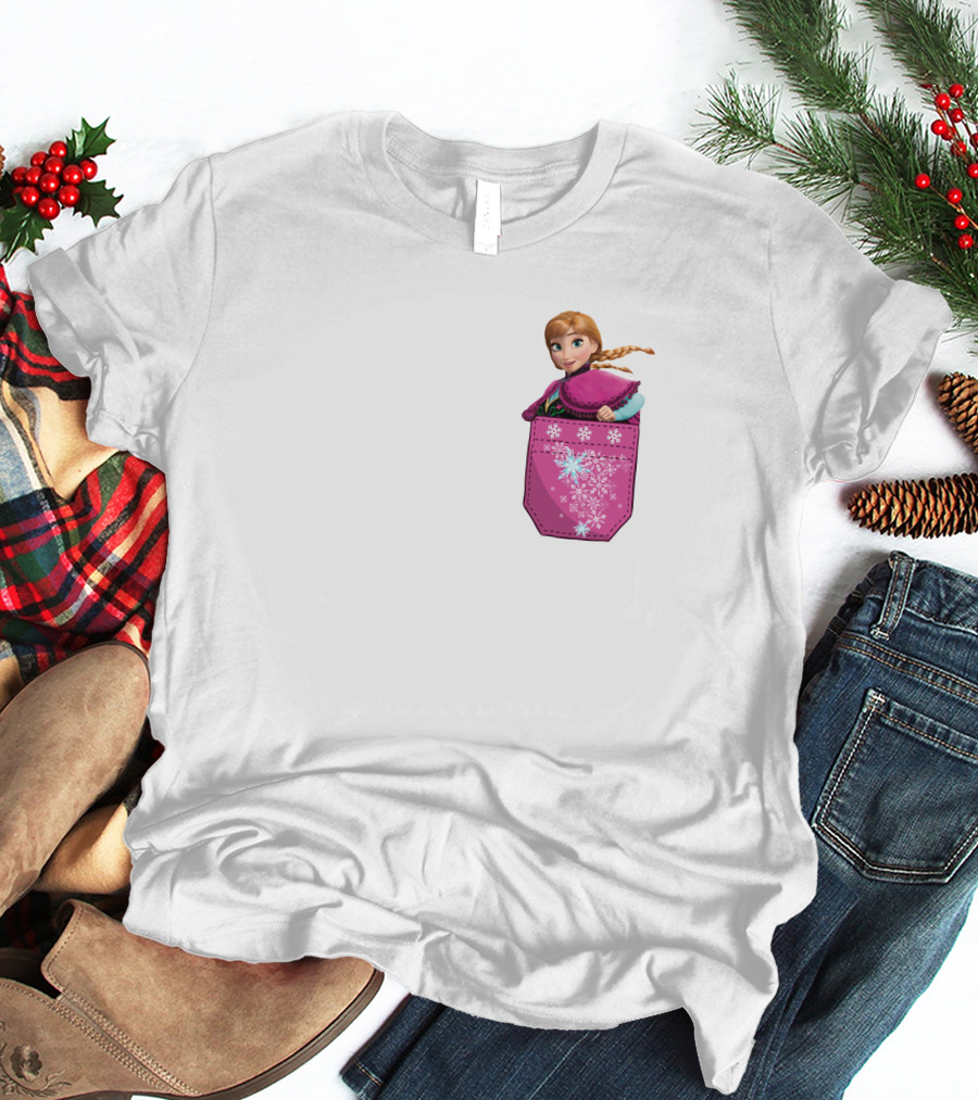 Anna Frozen Snowflake Pocket T-Shirt