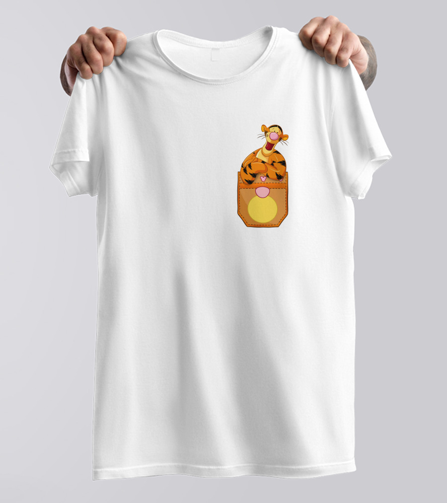 Tigger In Pocket Disney Winnie The Pooh Character T-Shirt