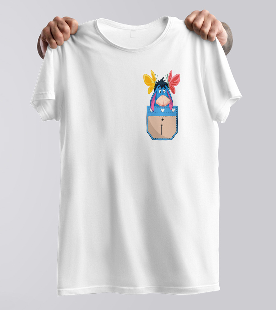 Eeyore In Floral Pocket Patchadorable T-Shirt