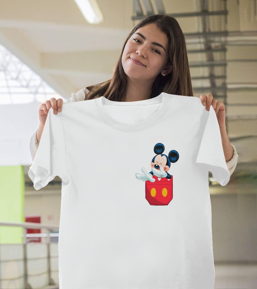 Mickey Mouse Red Pocket T-Shirt