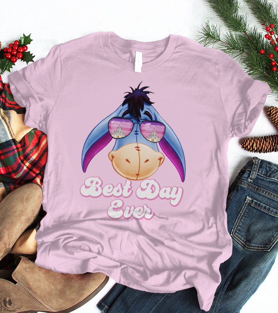 Best Day Ever Eeyore With Castle Sunglasses T-Shirt