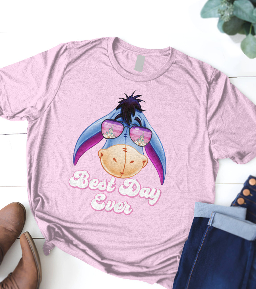 Best Day Ever Eeyore With Castle Sunglasses T-Shirt