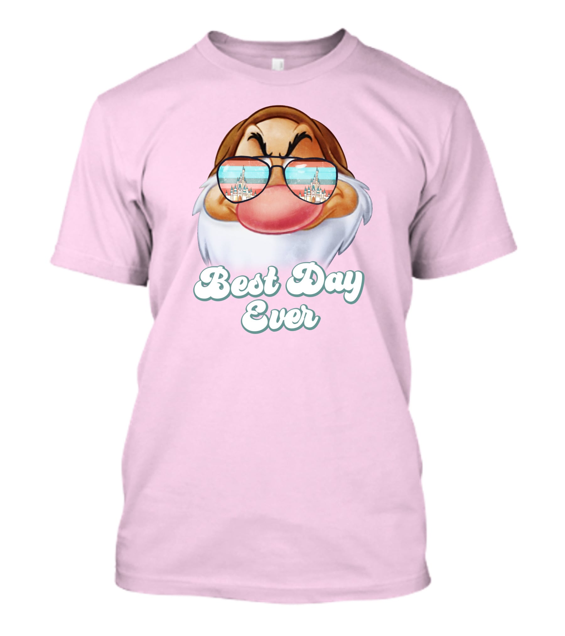 Best Day Ever Grumpy Dwarf Sunglasses Castle Scene T-Shirt