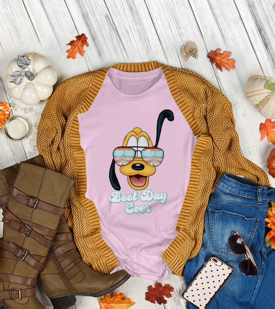 Pluto Sunglasses Best Day Ever T-Shirt