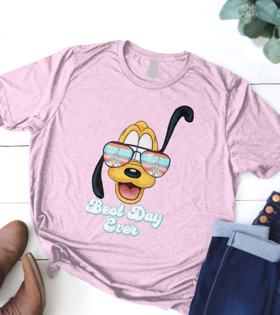 Pluto Sunglasses Best Day Ever T-Shirt