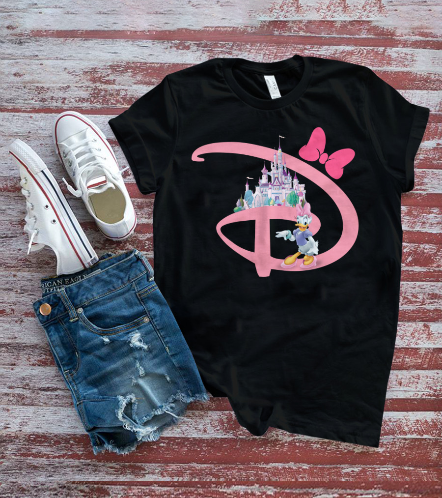 Daisy Duck Pink Disney Castle Bow T-Shirt