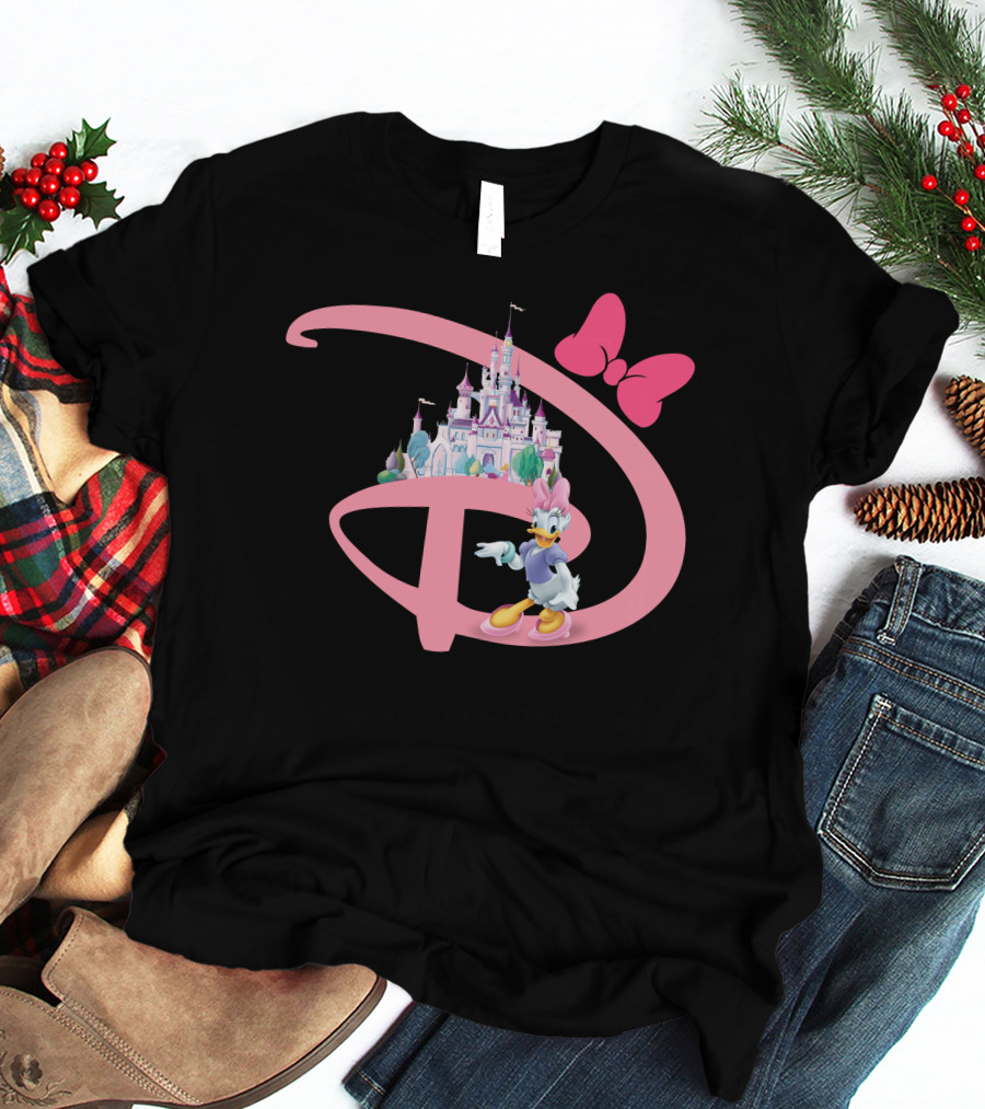 Daisy Duck Pink Disney Castle Bow T-Shirt