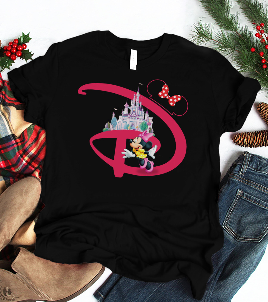 Minnie Mouse Disney Castle With Bow T-Shirt