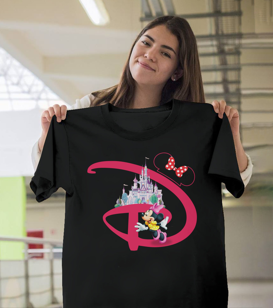 Minnie Mouse Disney Castle With Bow T-Shirt