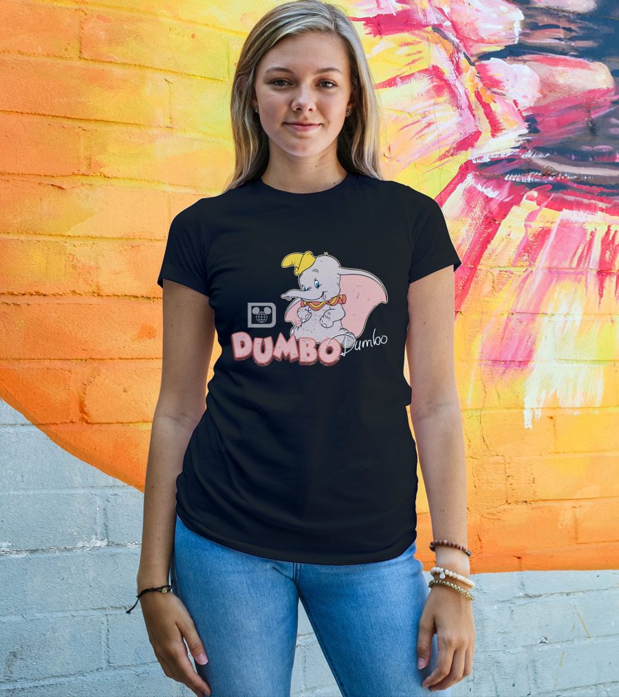 Dumbo Disney Classic Character Vintage Style With Mickey Mouse T-Shirt