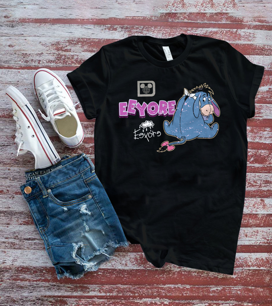 Eeyore Vintage Style Disney Logo With Eeyore T-Shirt