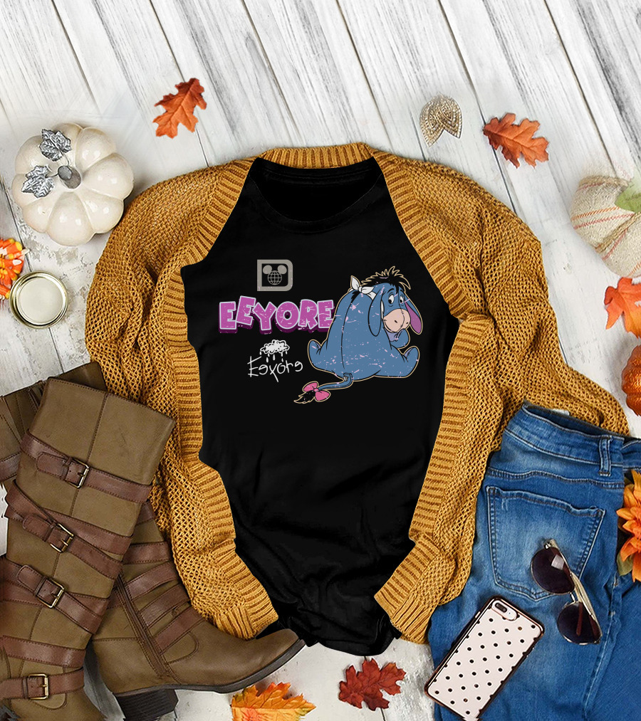 Eeyore Vintage Style Disney Logo With Eeyore T-Shirt