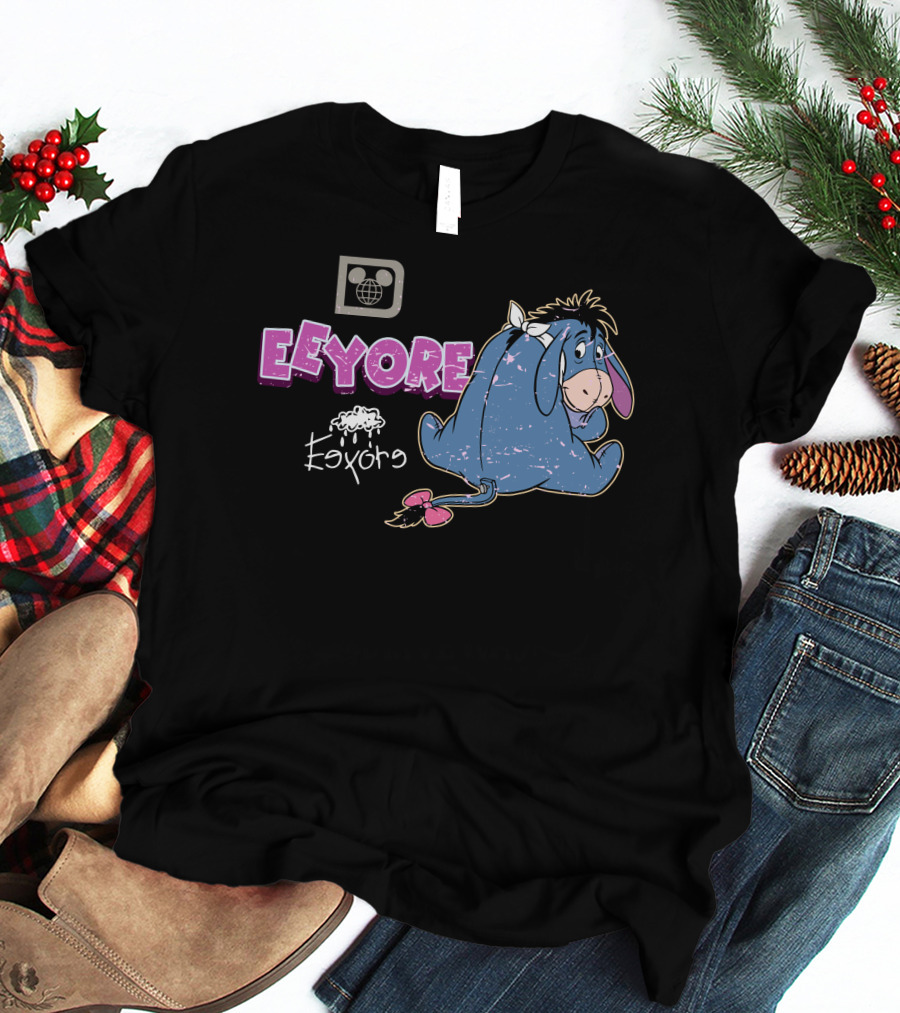 Eeyore Vintage Style Disney Logo With Eeyore T-Shirt