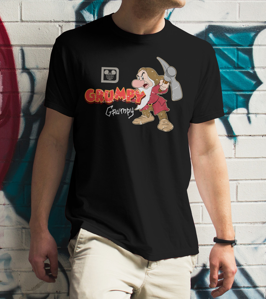 Disney Grumpy Character With Pickaxe T-Shirt