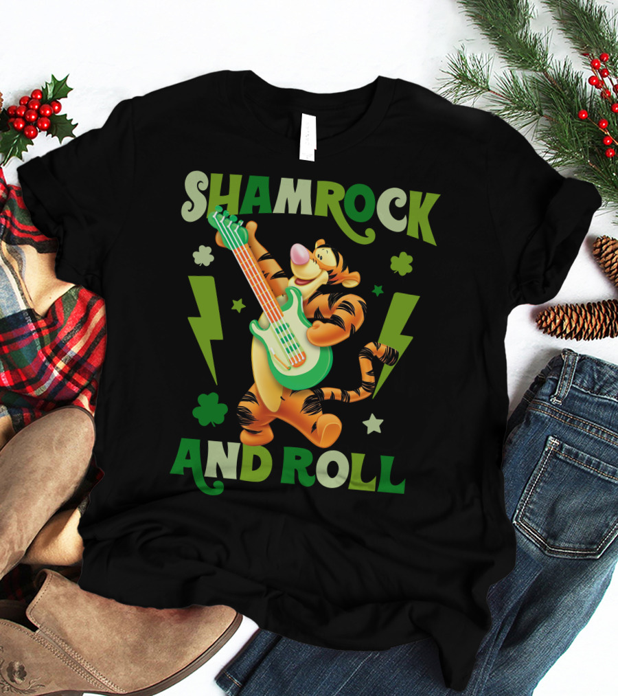 Shamrock And Roll Tigger T-Shirt