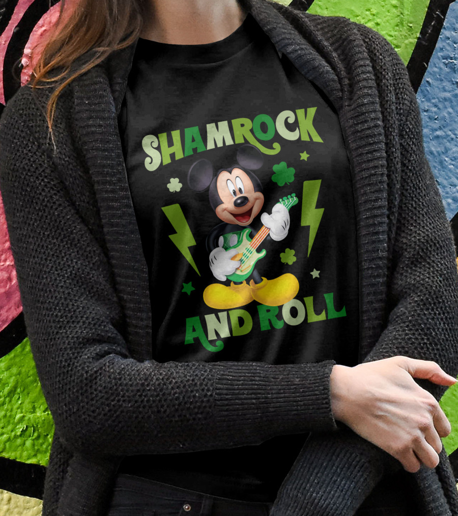 Shamrock And Roll Mickey T-Shirt