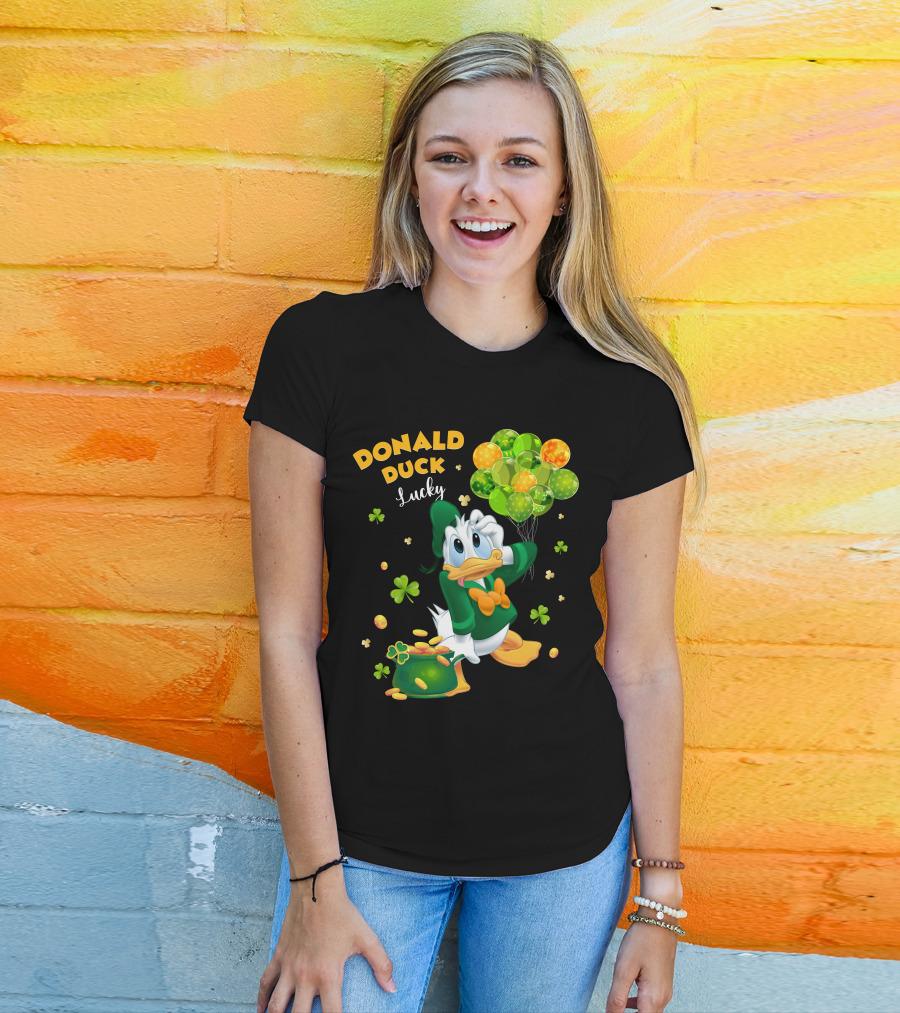 Donald Duck Lucky St. Patrick's Day Balloons T-Shirt