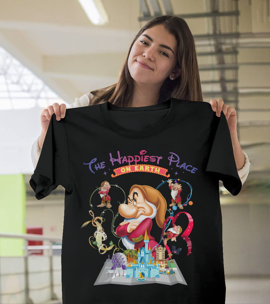 The Happiest Place On Earth Grumpy Dwarf Magic Kingdom Adventure T-Shirt