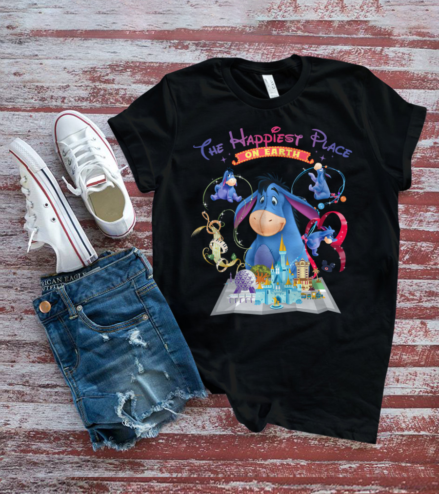 Eeyore The Happiest Place On Earth Disney Theme Park Wonderland T-Shirt
