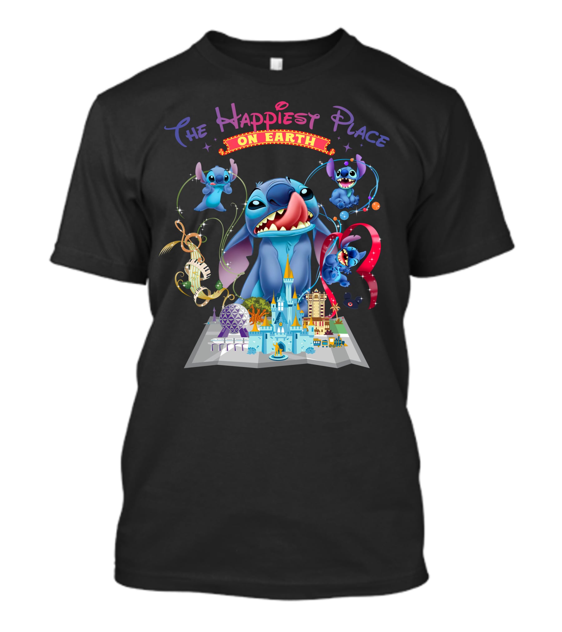 The Happiest Place On Earth Stitch Disney Parks Adventure T-Shirt