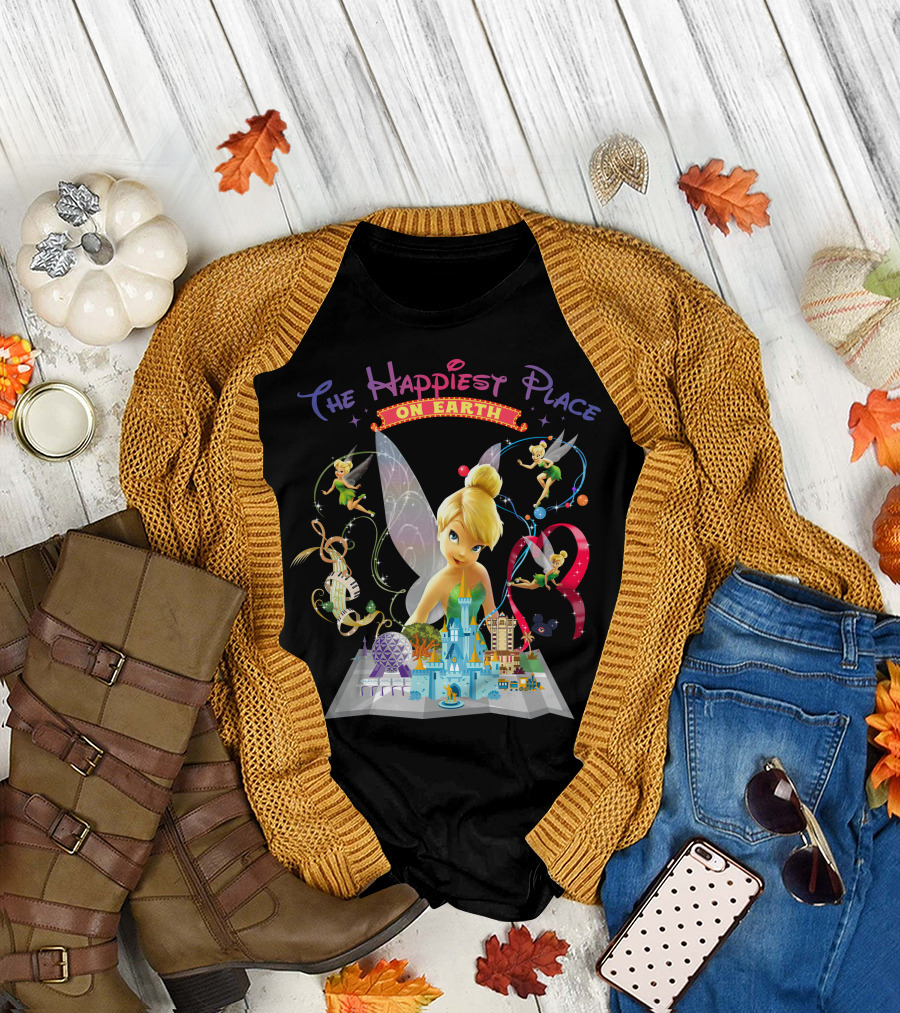 Tinkerbell The Happiest Place On Earth Disney Magic T-Shirt