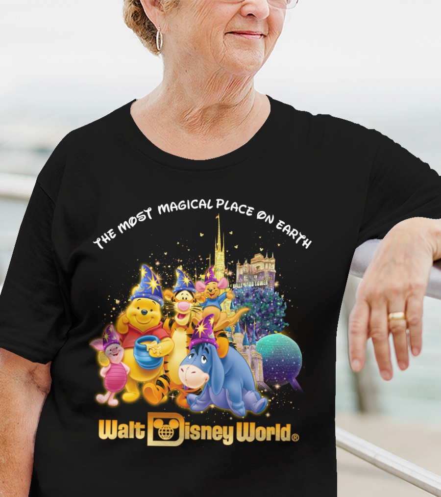 The Most Magical Place On Earth Walt Disney World Winnie The Pooh T-Shirt