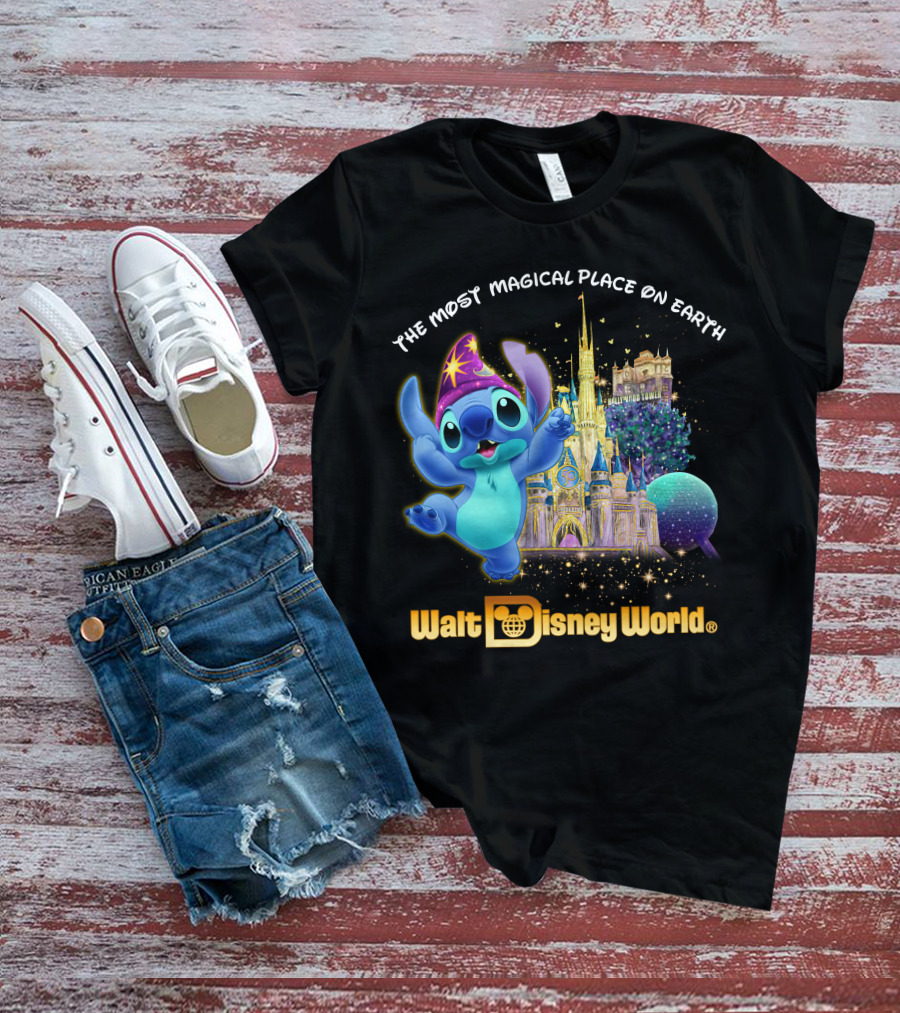 The Most Magical Place On Earth Walt Disney World Stitch T-Shirt