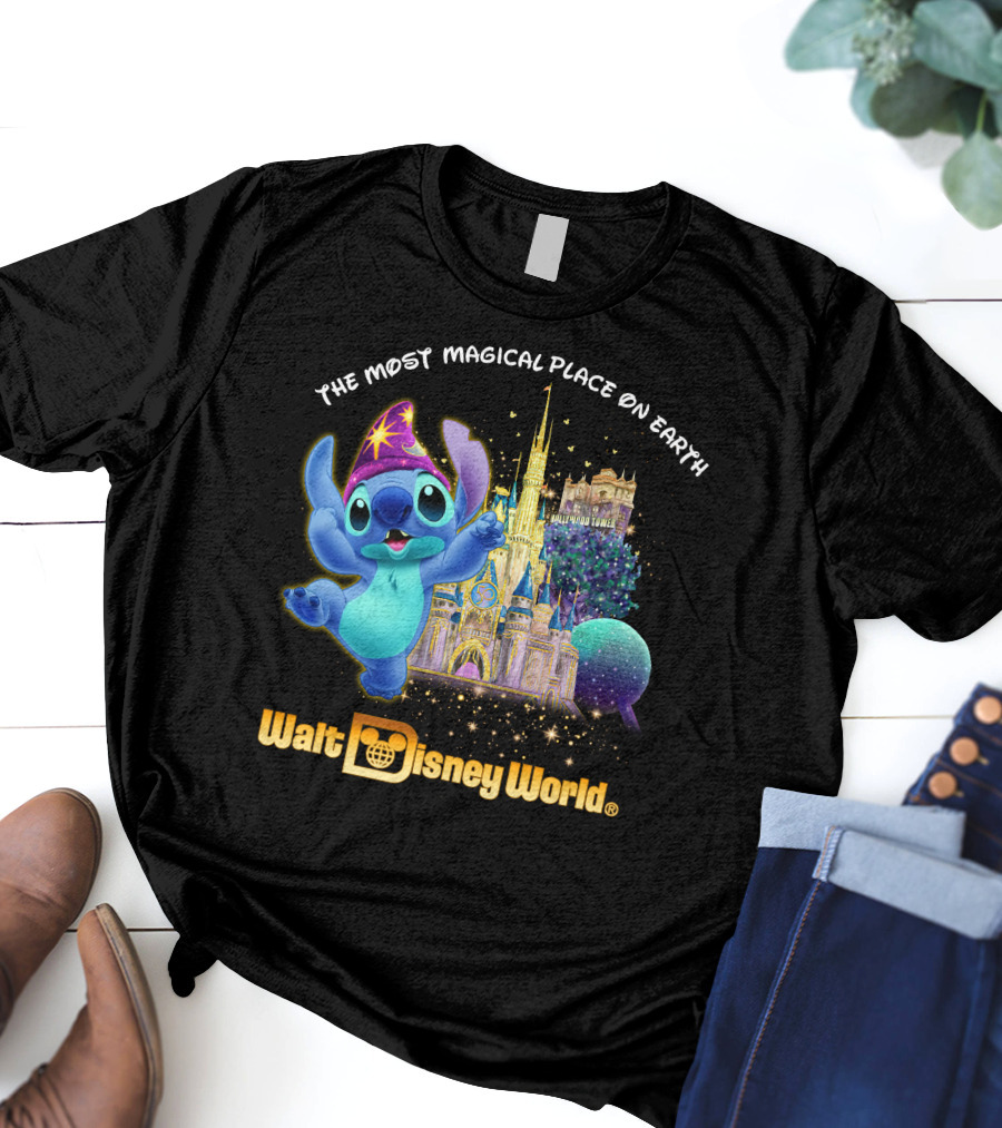 The Most Magical Place On Earth Walt Disney World Stitch T-Shirt