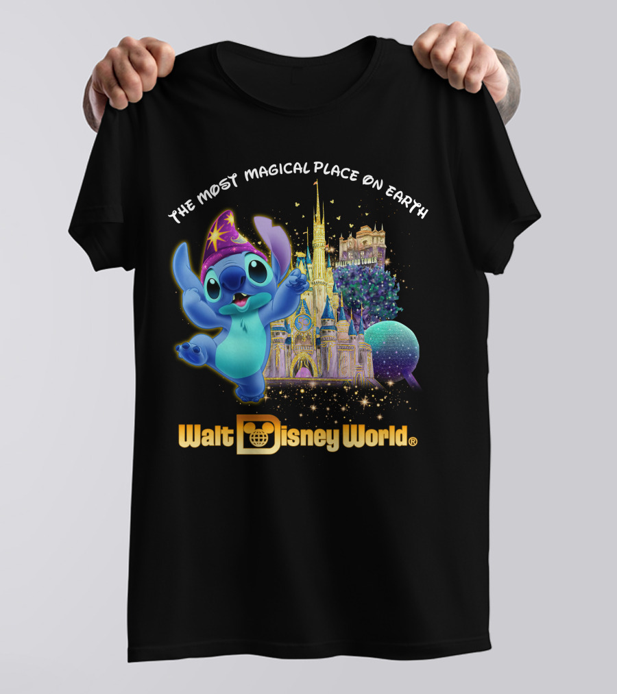 The Most Magical Place On Earth Walt Disney World Stitch T-Shirt