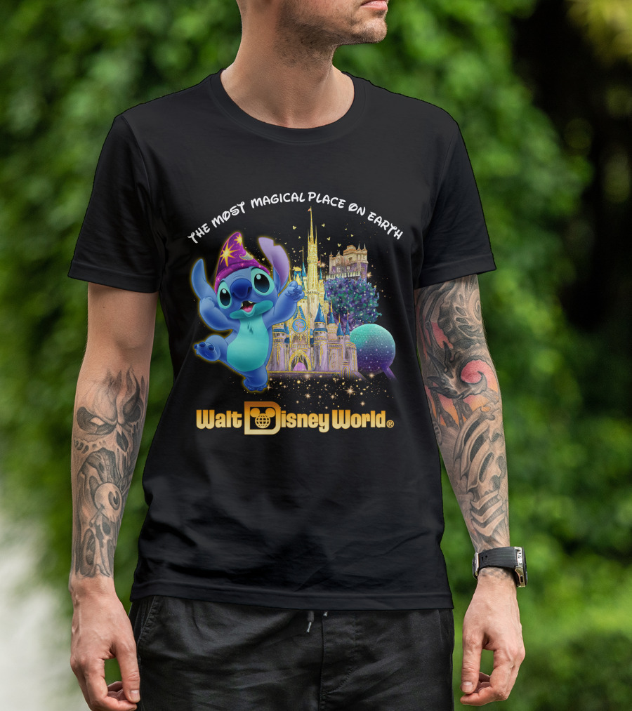 The Most Magical Place On Earth Walt Disney World Stitch T-Shirt