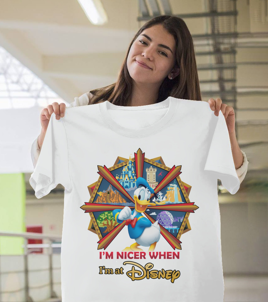 I'm Nicer When I'm At Disney Donald Duck T-Shirt