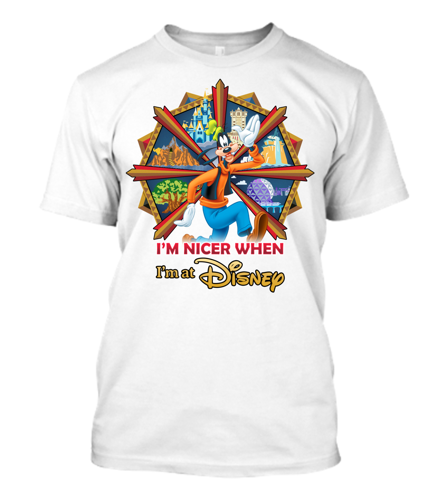 I'm Nicer When I'm At Disney Goofy T-Shirt