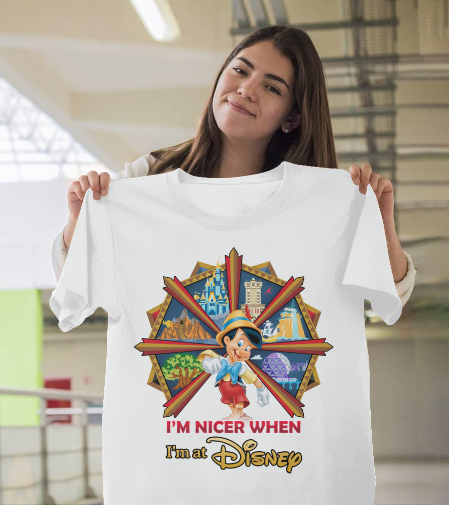 I'm Nicer When I'm At Disney Pinocchio T-Shirt