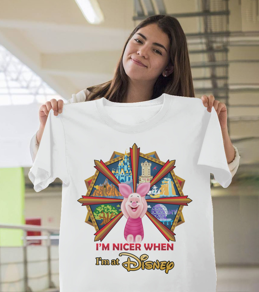 I'm Nicer When I'm At Disney Piglet T-Shirt