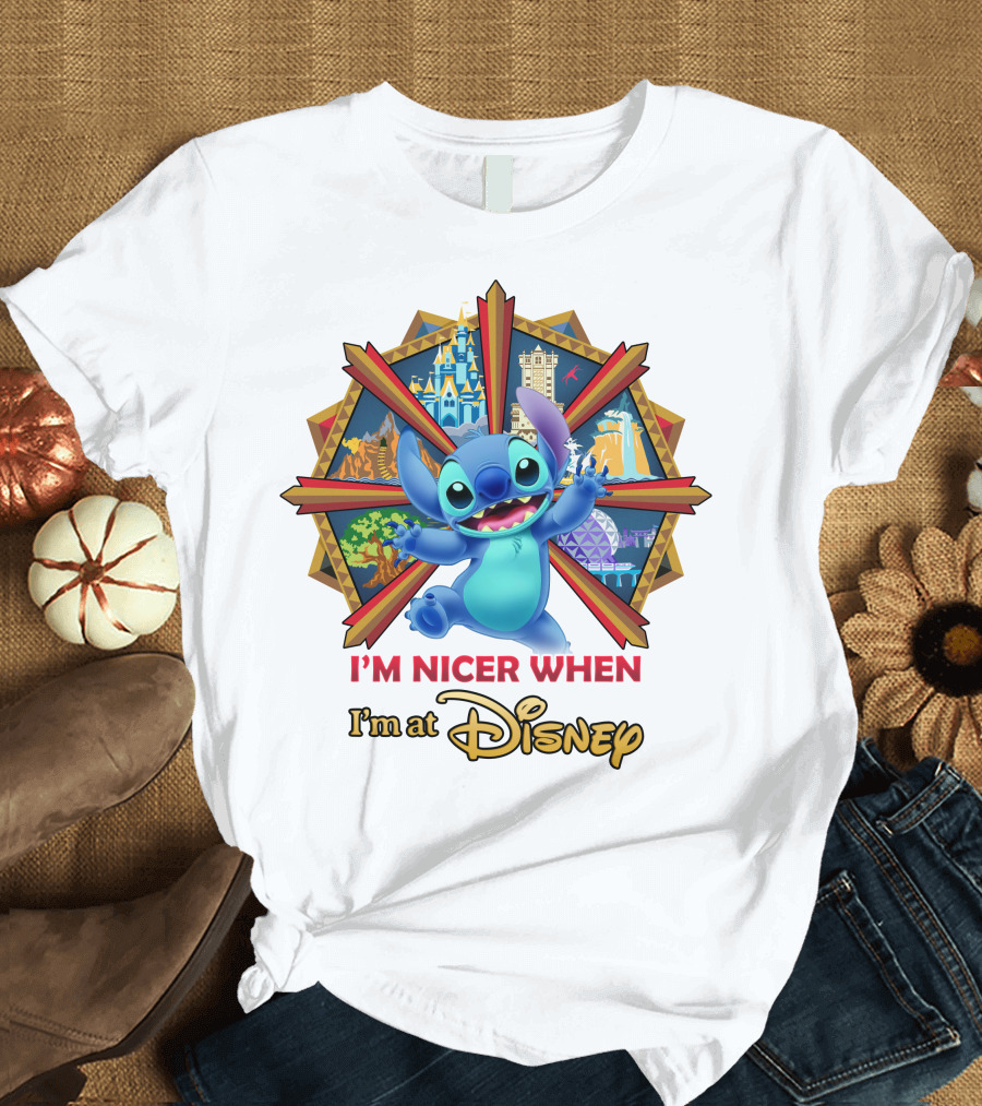 I'm Nicer When I'm At Disney Stitch T-Shirt
