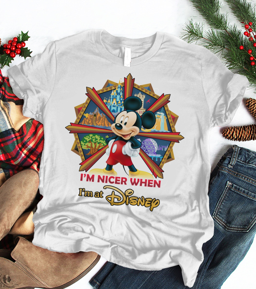 I'm Nicer When I'm At Disney Mickey T-Shirt